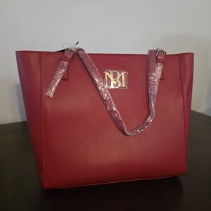 Badgley Mischka Red Tote Bag